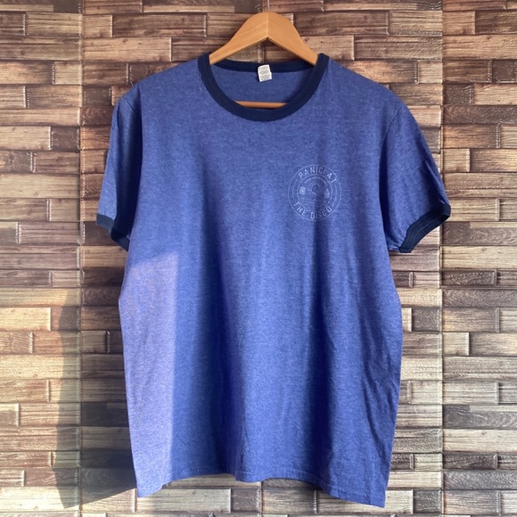 EUC Anvil Large PANIC AT THE DISCO Golden Days Blue T-Shirt - Picture 1 of 9